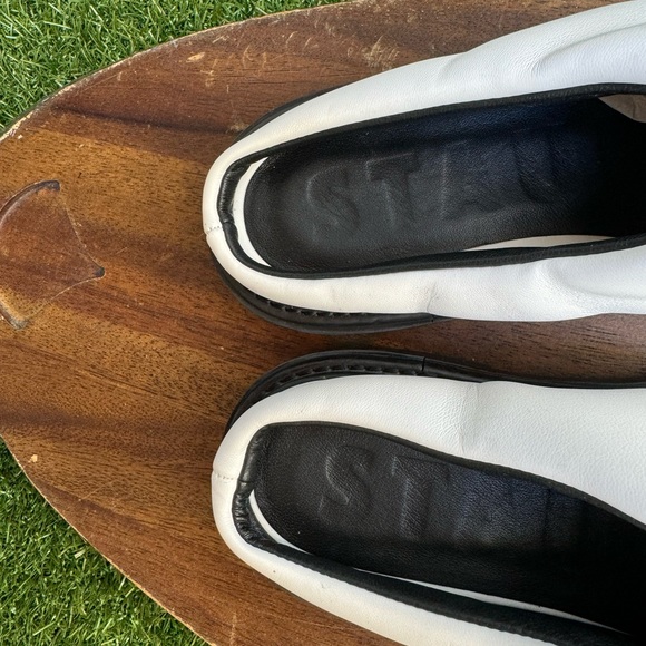 STAUD Astro Womens White Leather Slip On Mules size 37 - Picture 3 of 13